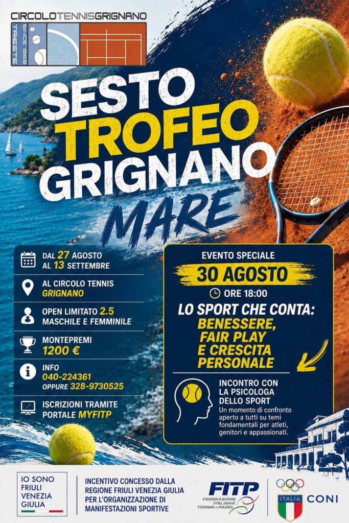 trofeo tennis trieste grignano mare 2026